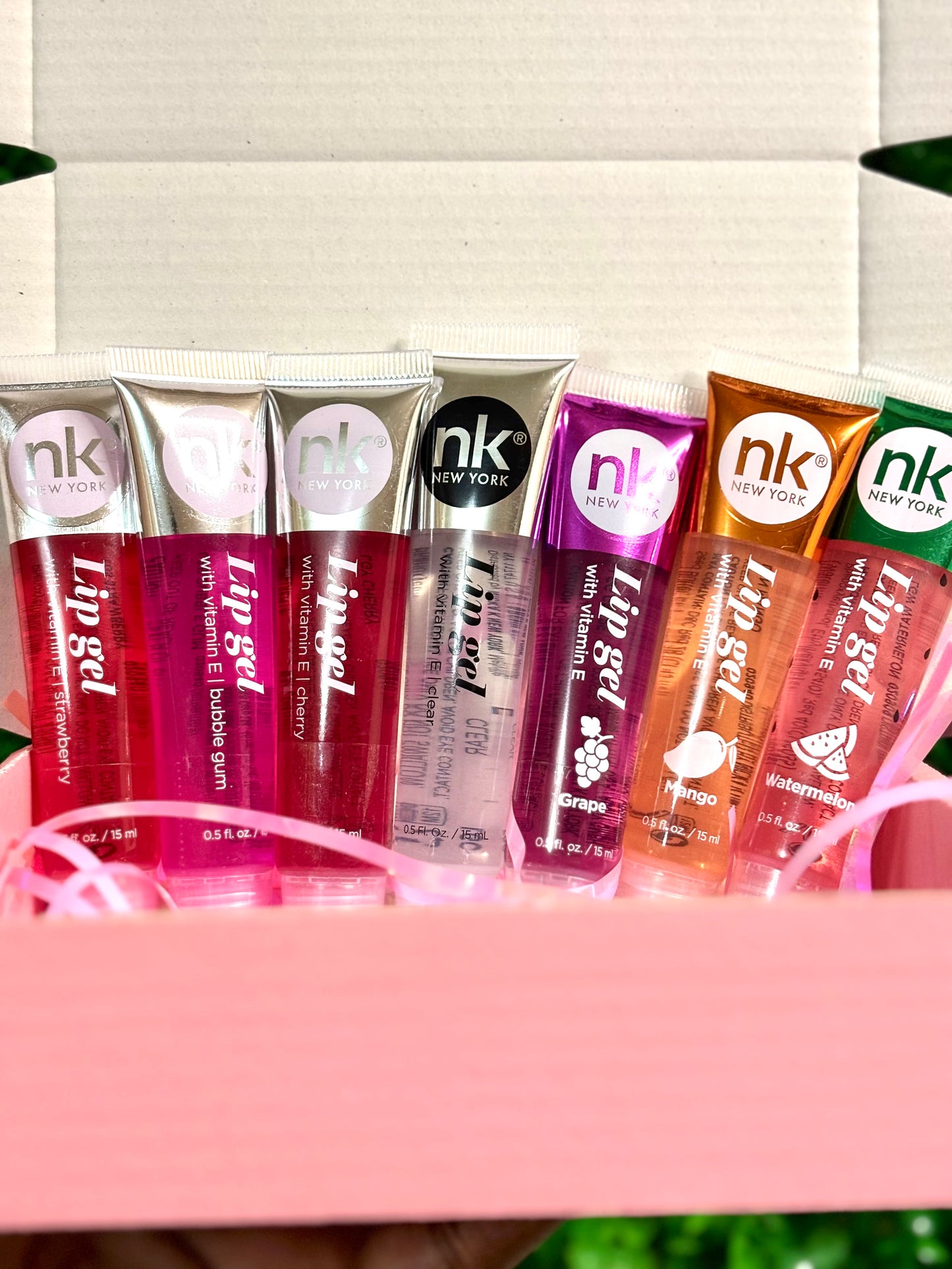 7 Pcs Lip Gloss Set | Easter Basket Stuffer for Teen Girl Pastel Lip Gloss Bundle, Spring Beauty Gift