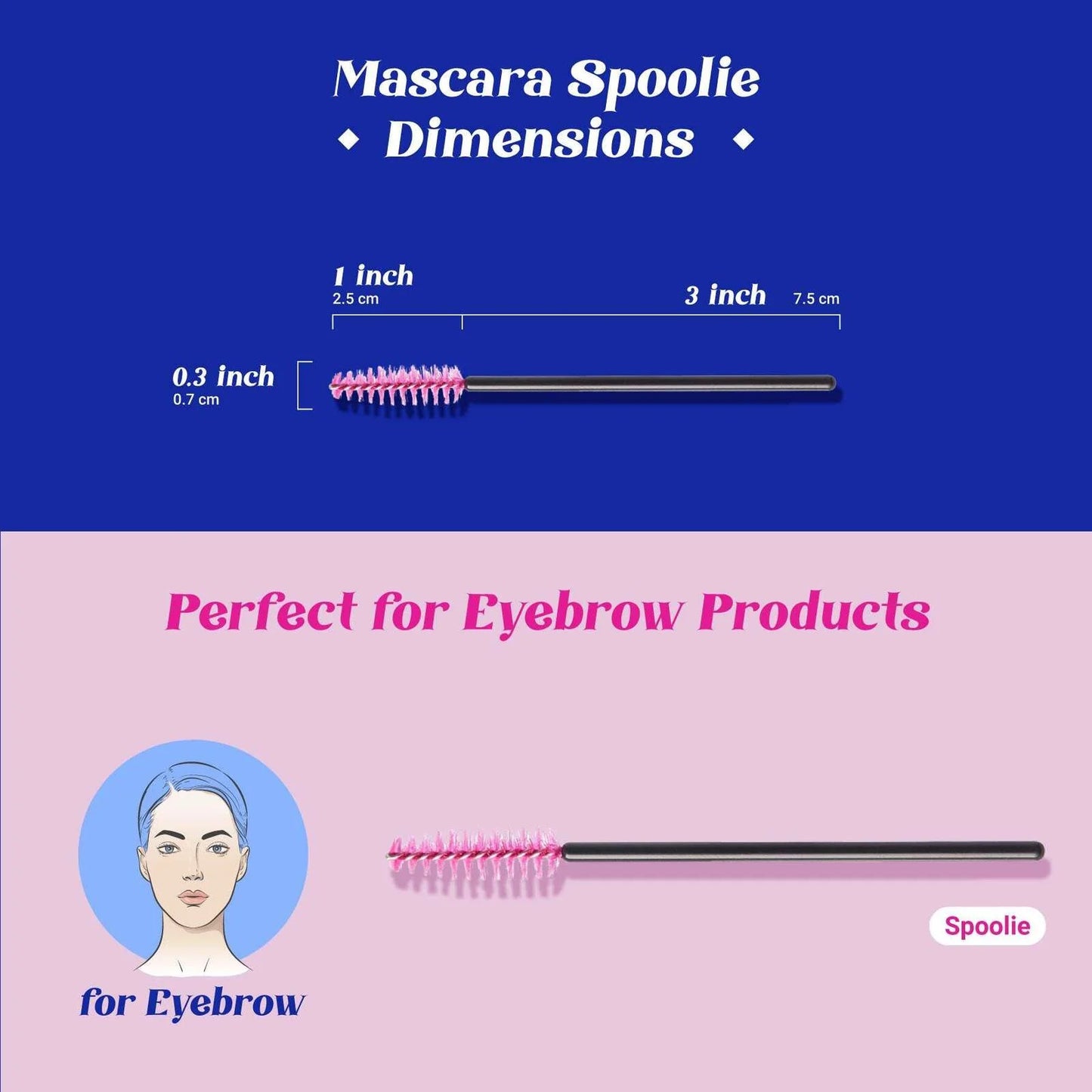 Ruby Kisses Spoolie Makeup Accessories 20 Disposable Mascara Spoolie