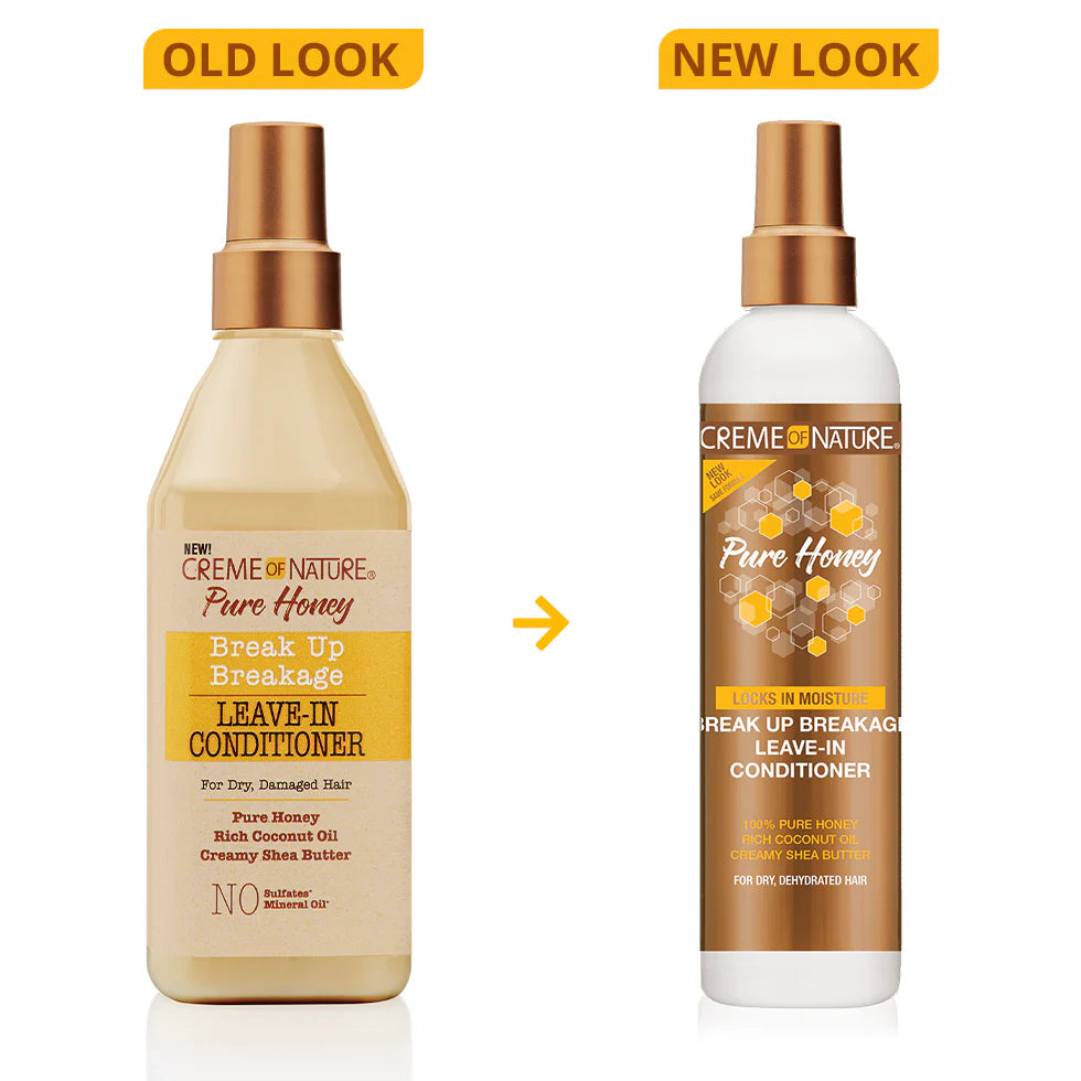 Creme of Nature Pure Honey Moisturizing Breakup Breakage Leave In Conditioner 12 oz