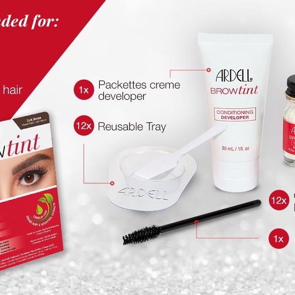 Ardell Dark Brown Brow Tint Eyebrows Lamination Kit for Eyebrows