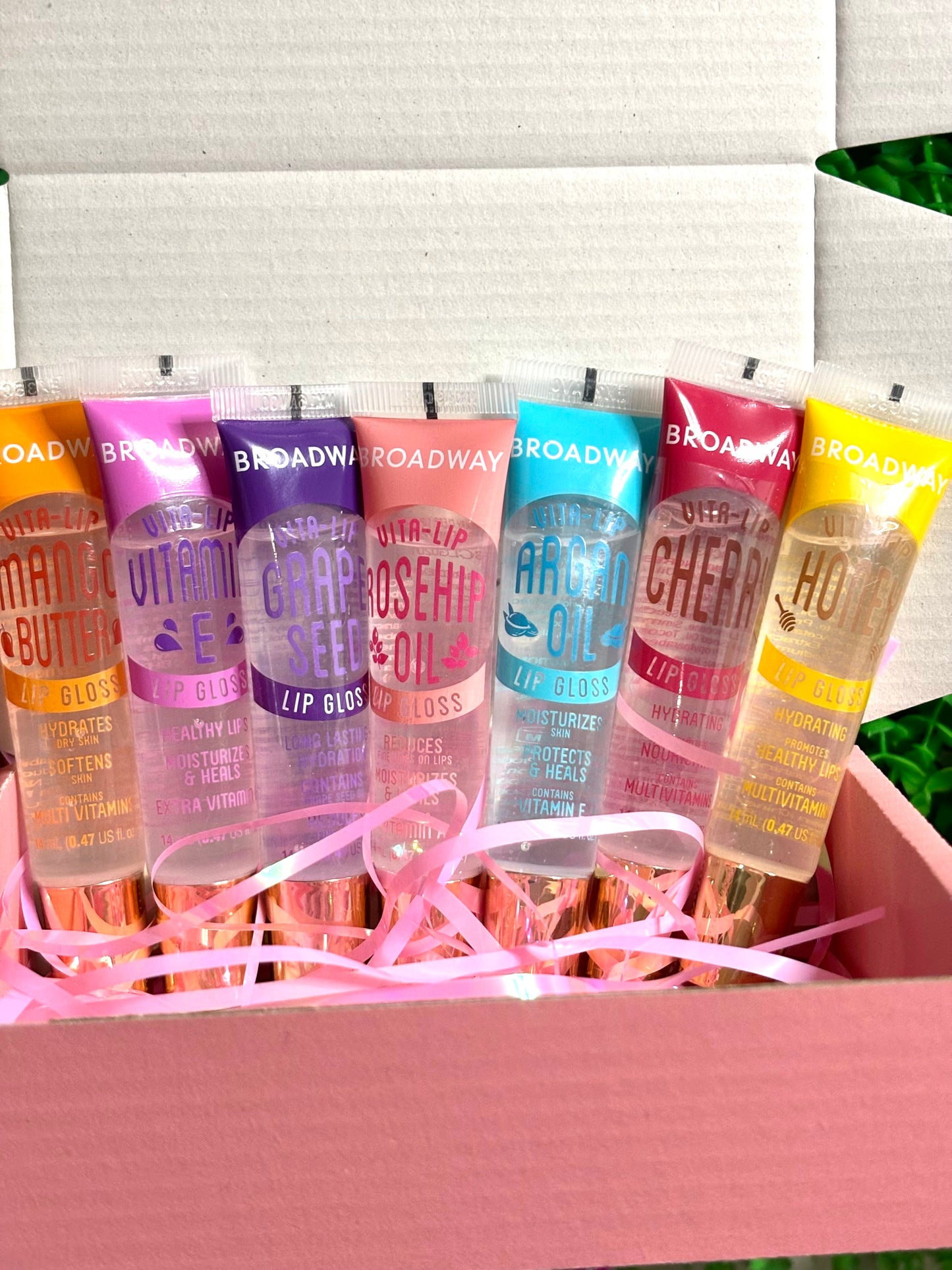 7 Pcs Flavored Lip Gloss Set, Sweet Gift | Easter Basket Stuffer