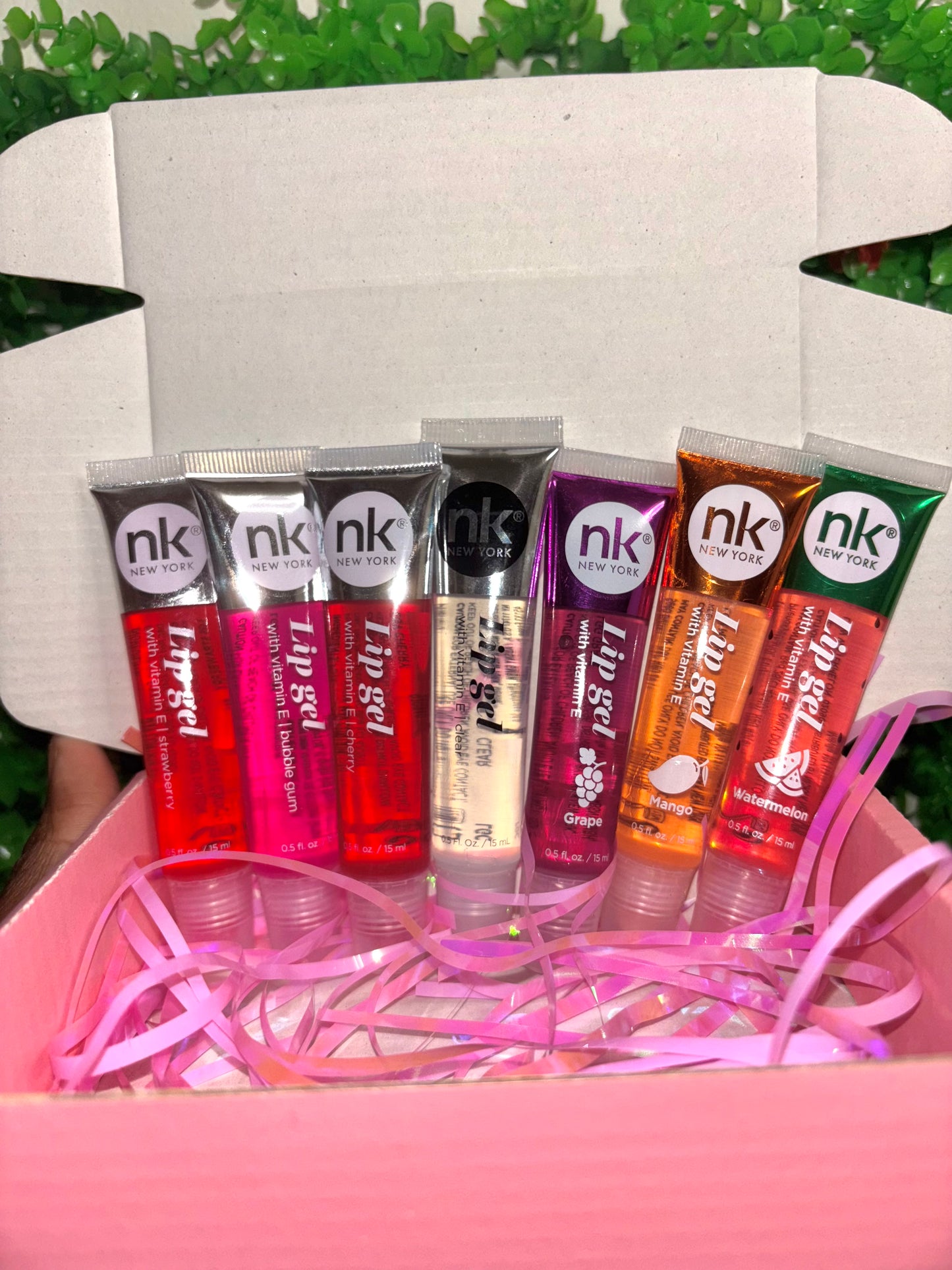 7 Pcs Lip Gloss Set | Easter Basket Stuffer for Teen Girl Pastel Lip Gloss Bundle, Spring Beauty Gift