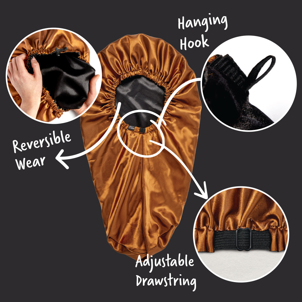 Reversible Silky Satin Adjustable Bonnet