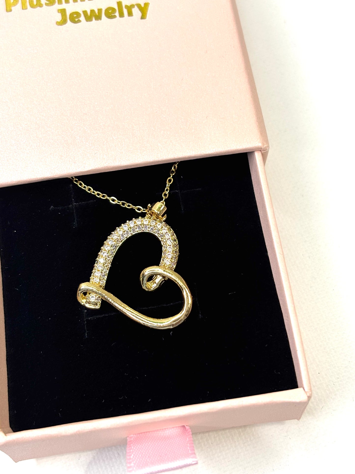 Sweet Heart Necklace Gold Plated Stainless Steel, Dainty Heart Necklace, Minimalist Jewelry, Tarnish Resistant, Gift for Her