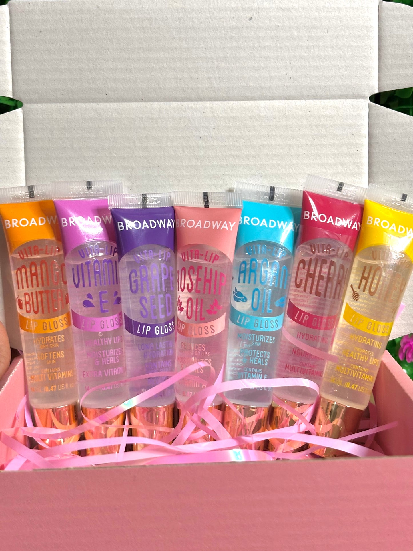 7 Pcs Flavored Lip Gloss Set, Sweet Gift | Easter Basket Stuffer
