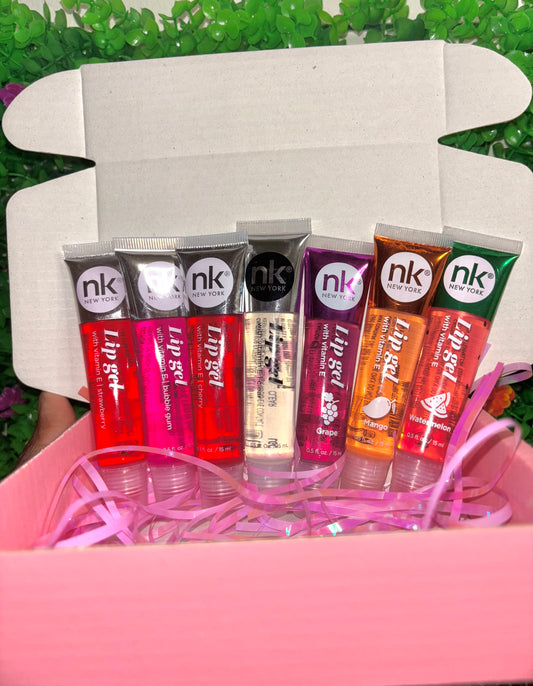 7 Pcs Lip Gloss Set | Easter Basket Stuffer for Teen Girl Pastel Lip Gloss Bundle, Spring Beauty Gift