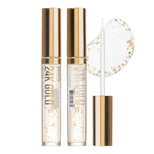 Natural Oil Lipgloss Infused with Real Gold Flakes