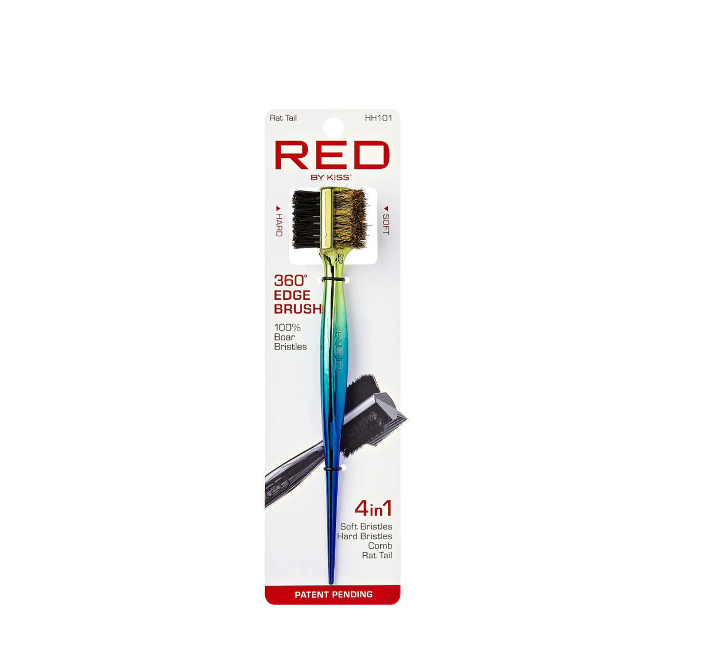 Red by Kiss Professional Edge Brush 100% Boar Bristles