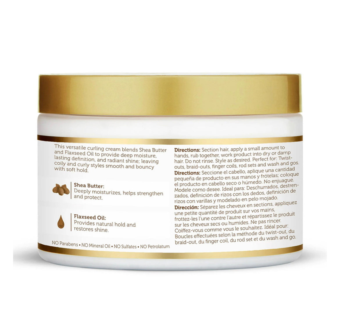 African Pride Moisture Miracle Shea Butter & Flaxseed Oil Curling Cream 12oz