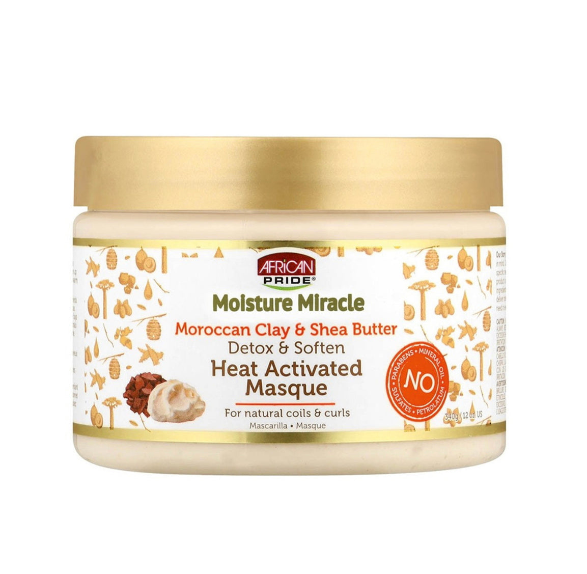 African Pride Moisture Miracle and Heat Activated Masque, 12 Oz