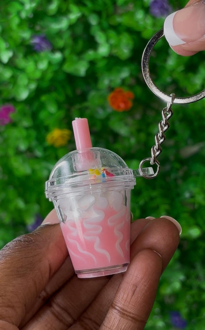 3D Acrylic Ice Cream Keychain, Kawaii Charm