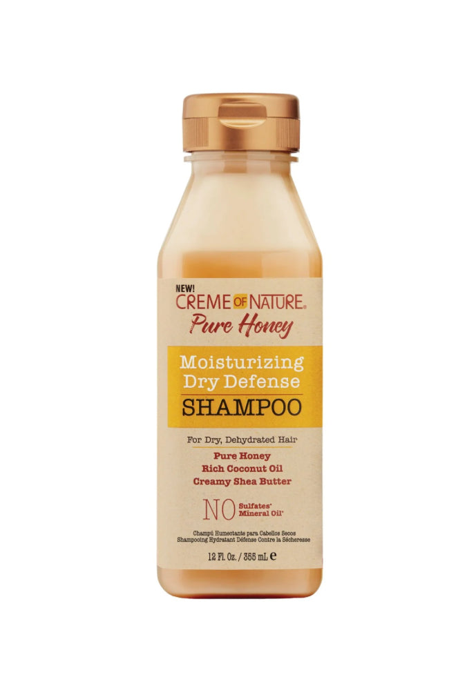 Creme of Nature Pure Honey Moisturizing Dry Defense Shampoo, 12 oz