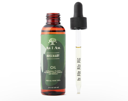 As I Am Rosemary Oil for Hair Growth with Melatonin & Biotin - 2 oz - Vegan & Cruelty Free