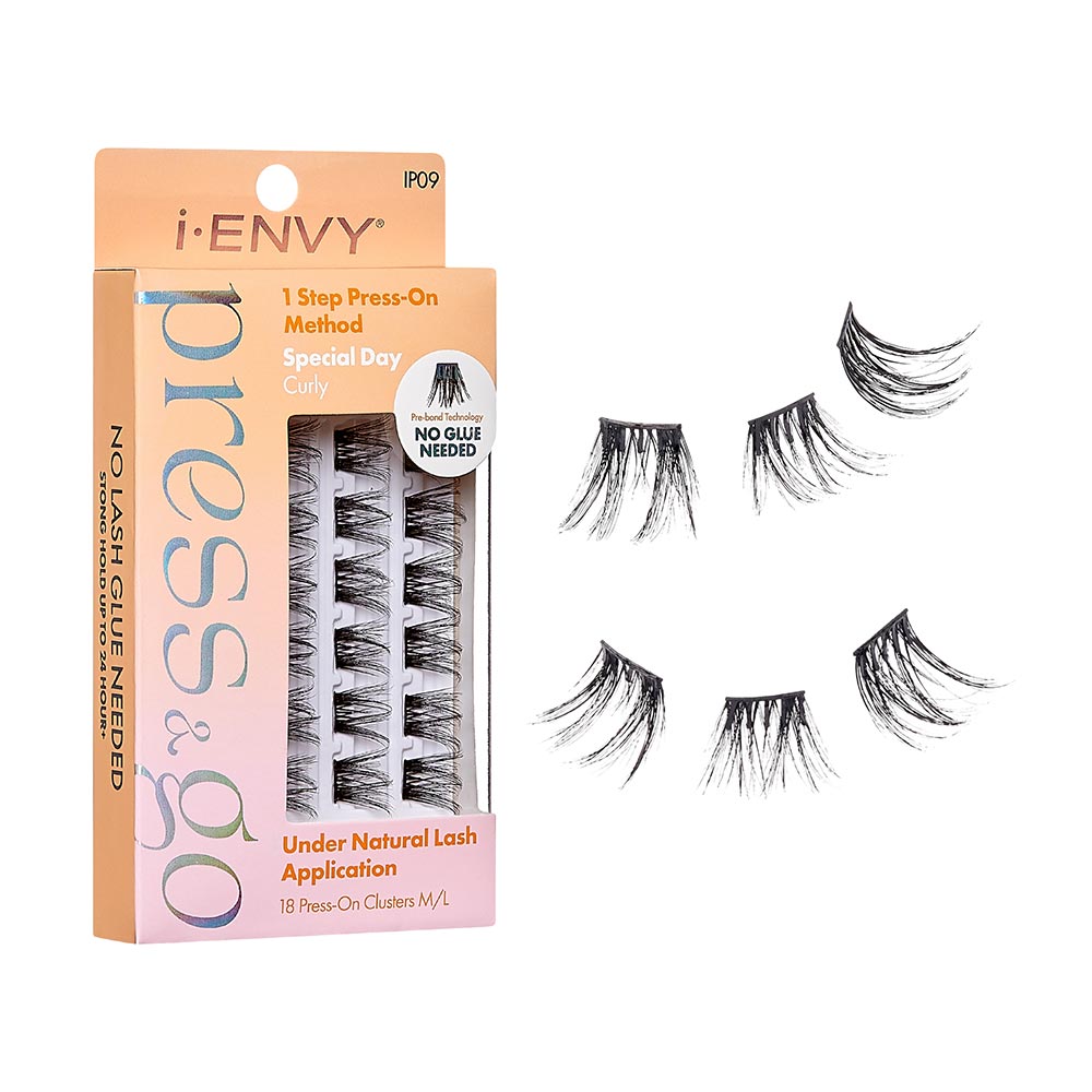 Press-On Lash Clusters: Easy Press & Go Pre-Glued Eyelash Solution