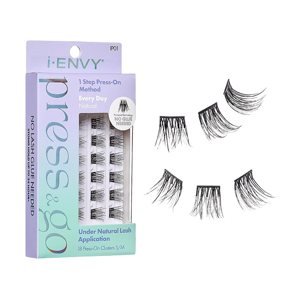 Press-On Lash Clusters: Easy Press & Go Pre-Glued Eyelash Solution