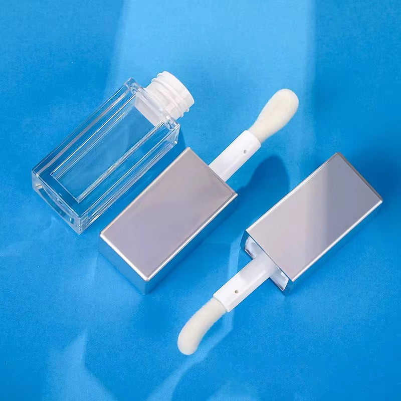 6ML Silver Square Lip Gloss Wand Tubes
