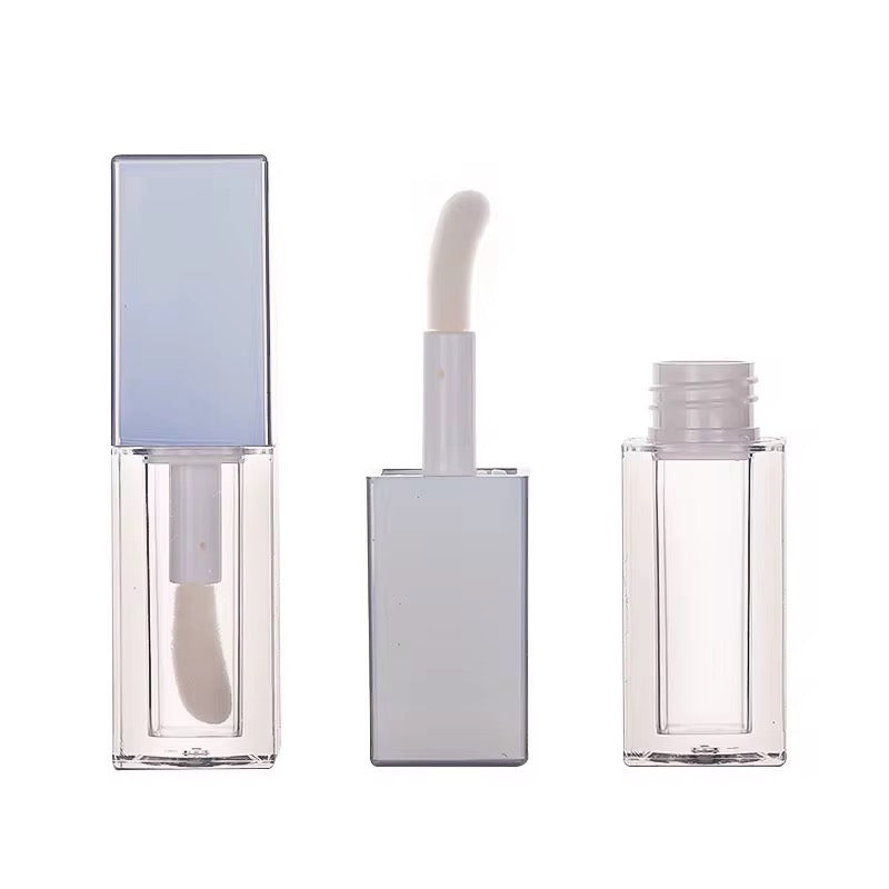 6ML Silver Square Lip Gloss Wand Tubes