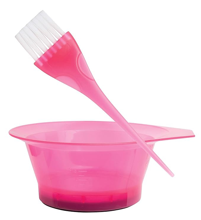 Diane Tint Bowl with Brush Set, Translucent Pink