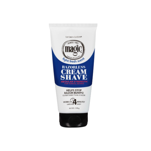 Magic Shave Razorless Cream Shave Light Fresh Scent, Regular Strength 6 oz