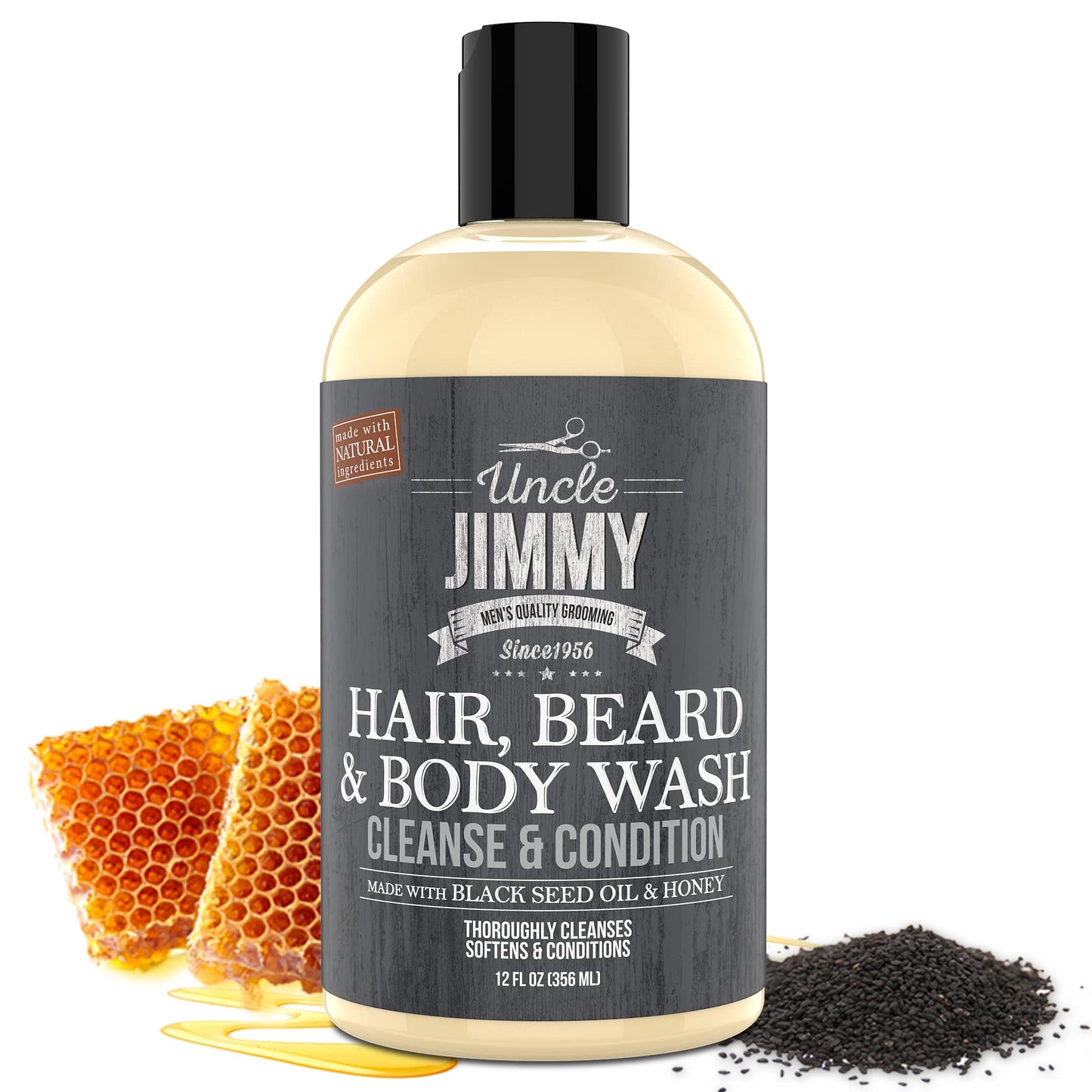 Uncle Jimmy Hair, Beard & Body Wash 12oz