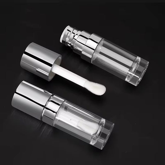 8ML Silver Bottle Lip Gloss Wand Tubes