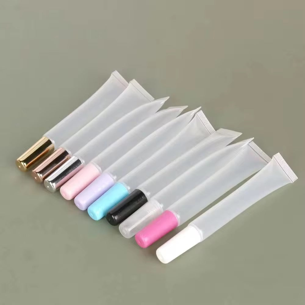 15ML Colored Top Lip Gloss Squeeze Tubes