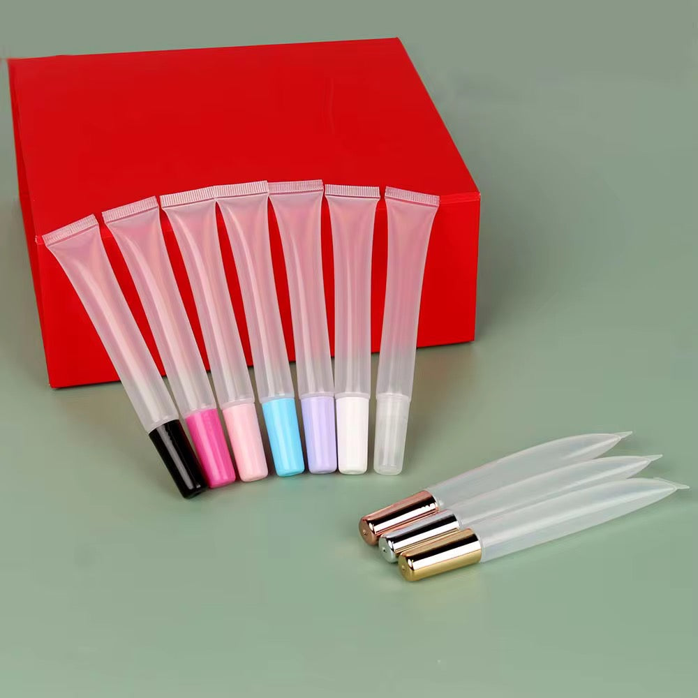 15ML Colored Top Lip Gloss Squeeze Tubes