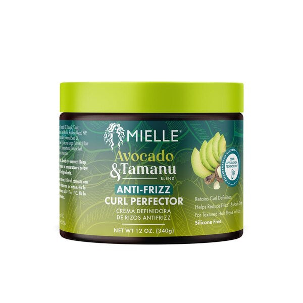 Mielle Avocado & Tamanu Anti-Frizz System Shampoo + Conditioner + Leave-In Conditioner + Serum + Curl Perfector