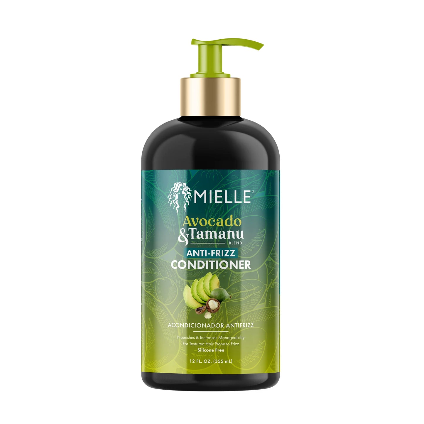Mielle Avocado & Tamanu Anti-Frizz System Shampoo + Conditioner + Leave-In Conditioner + Serum + Curl Perfector