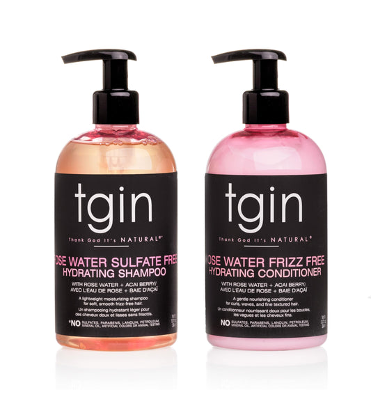Tgin Rose Water Sulfate Free Hydrating Shampoo and Conditioner