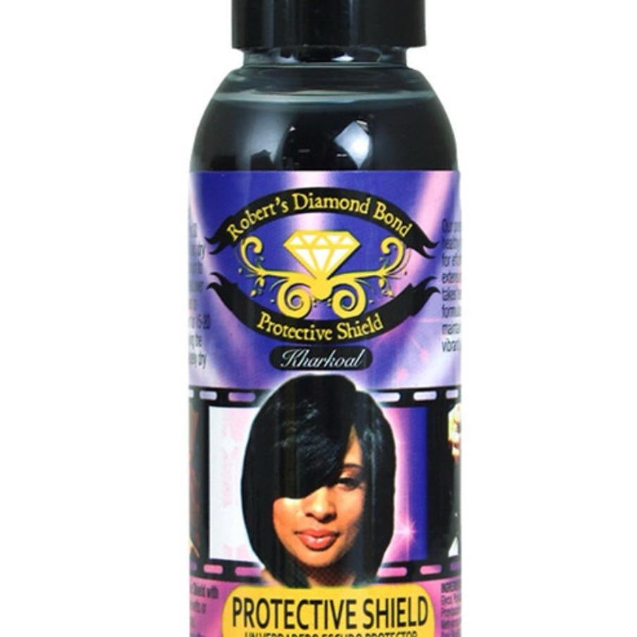 Roberts Diamond Bond Protective Shield Kharkoal 2 Oz - Organic Keratina & Vitamins for Complete Hair Scalp Protection - Gel Haircare Formula