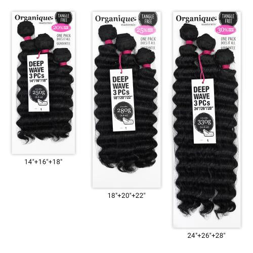 Shake n Go Organique Weave Deep Wave 3Pcs
