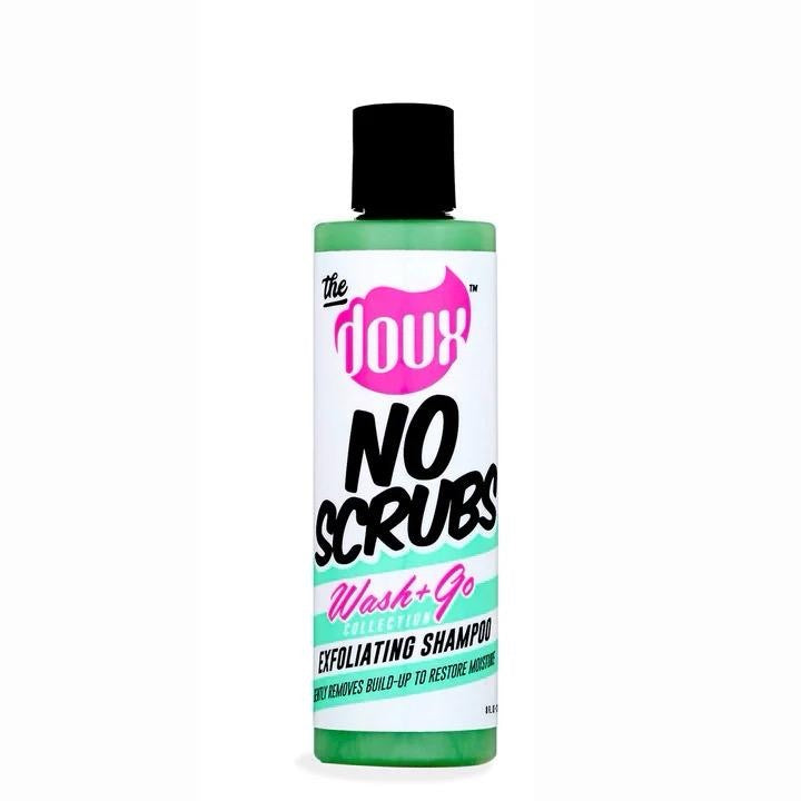 The Doux Wash & Go Bundle No Scrubs Wash & Go Exfoliating Shampoo + Conditioner + Leave-In Conditioner + Hair Mousse + Shampoo Brush Haircare Set