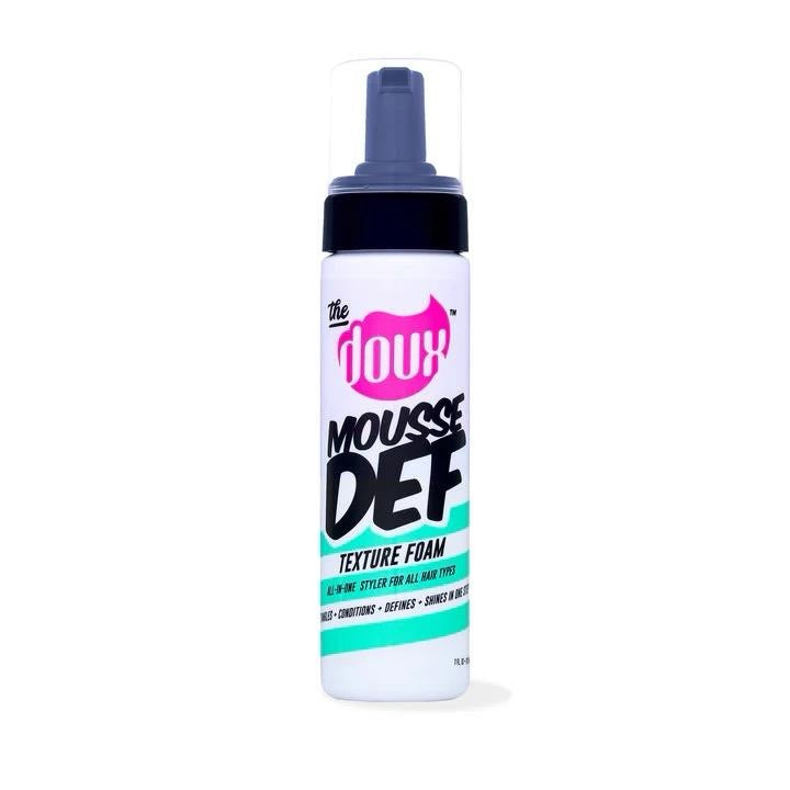 The Doux Wash & Go Bundle No Scrubs Wash & Go Exfoliating Shampoo + Conditioner + Leave-In Conditioner + Hair Mousse + Shampoo Brush Haircare Set