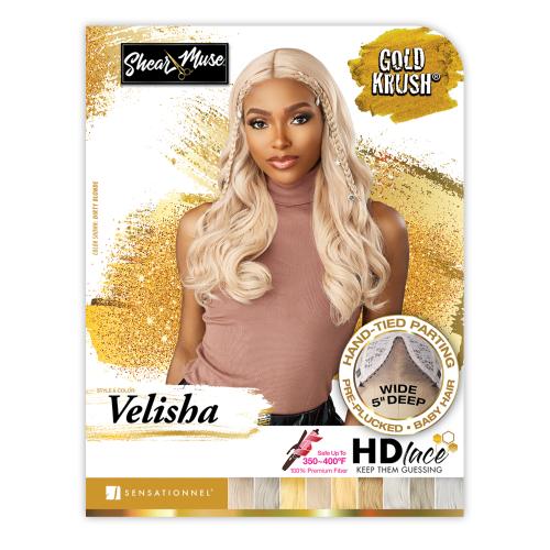 Sensationnel HD Lace Front Wig Glueless Empress Edge Shear Muse Gold Krush Velisha