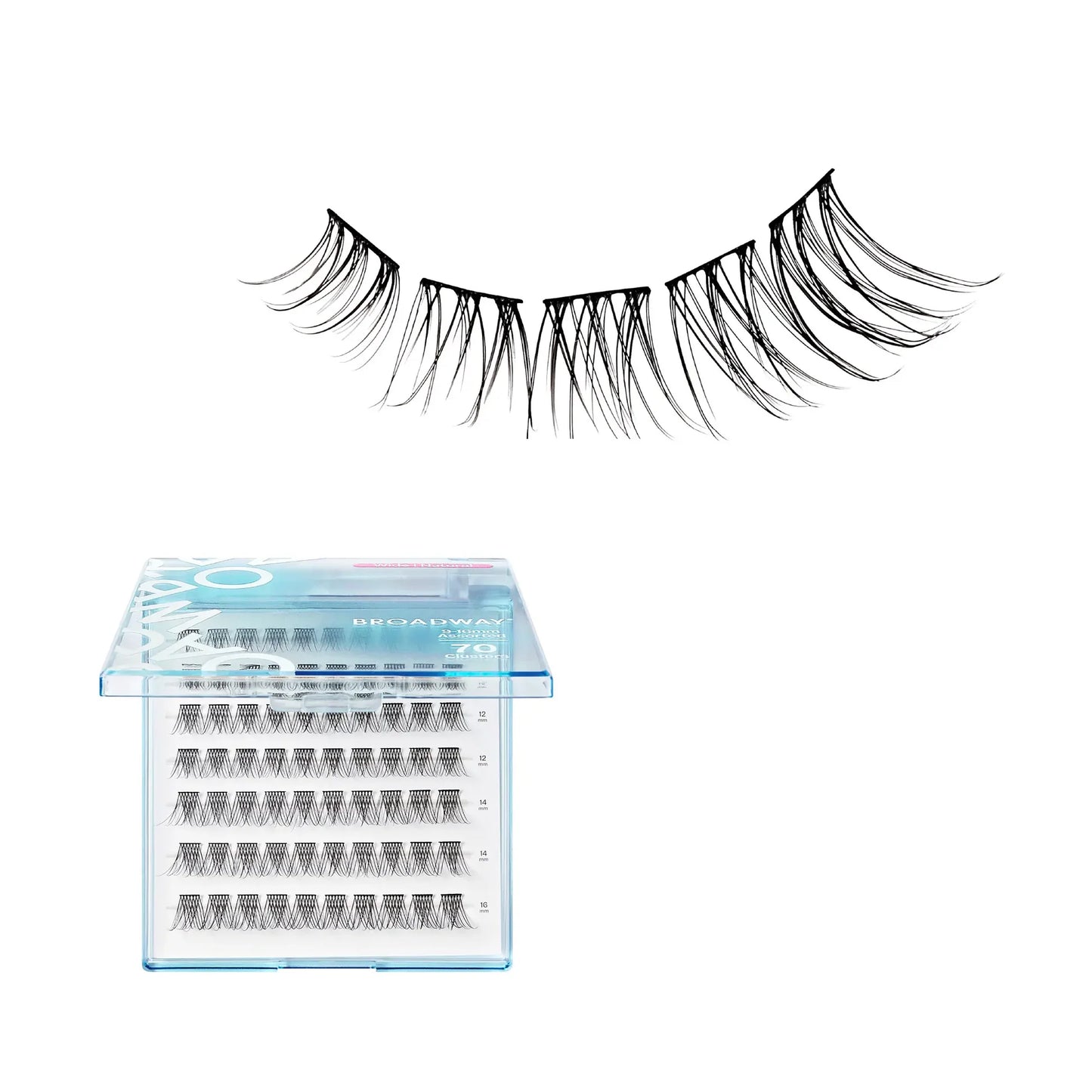 Broadway Natural DIY Cluster Lashes - Customizable Lash Extensions (70-140pcs)