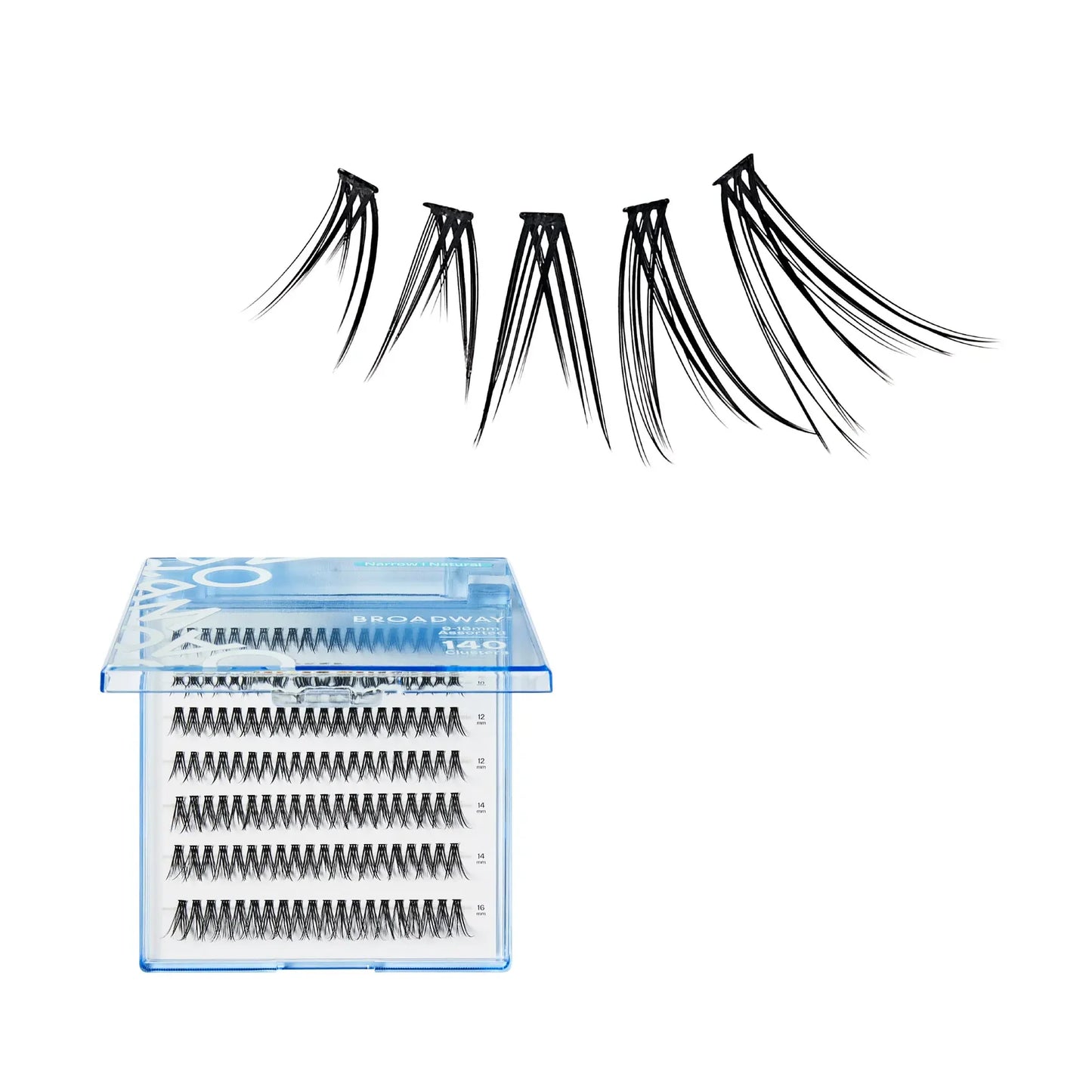 Broadway Natural DIY Cluster Lashes - Customizable Lash Extensions (70-140pcs)