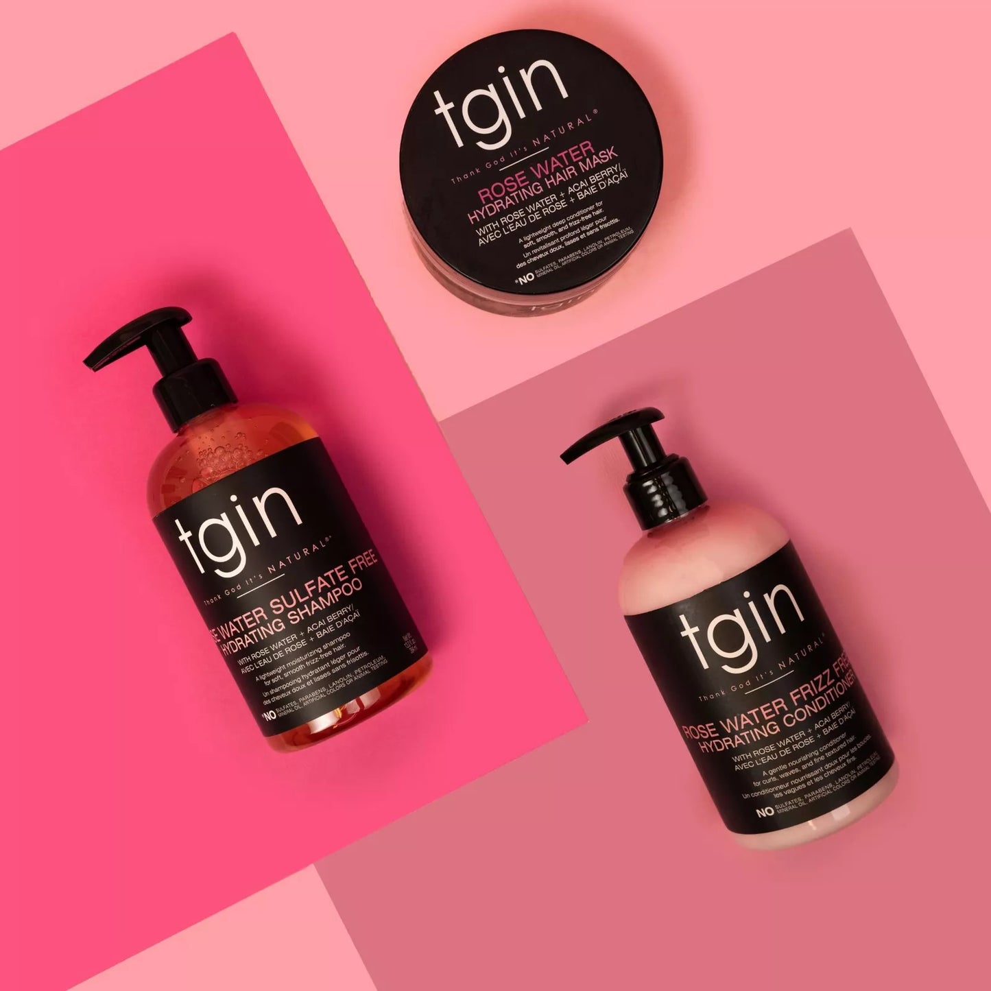 Tgin Rose Water Sulfate Free Hydrating Shampoo 13 oz