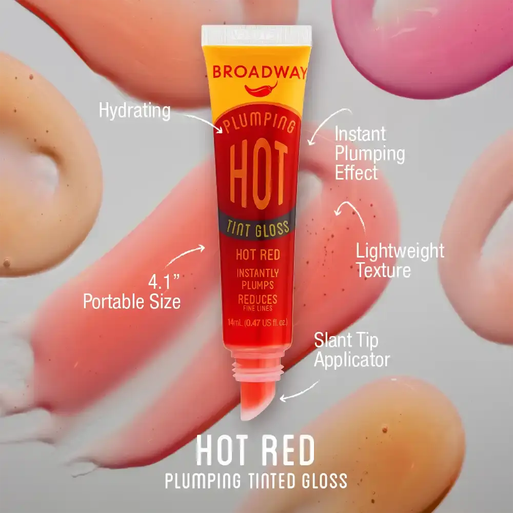 Ruby Kisses Broadway Lip Gloss Tint Hot Plumping Lip Gloss  Glossy Makeup Cosmetic