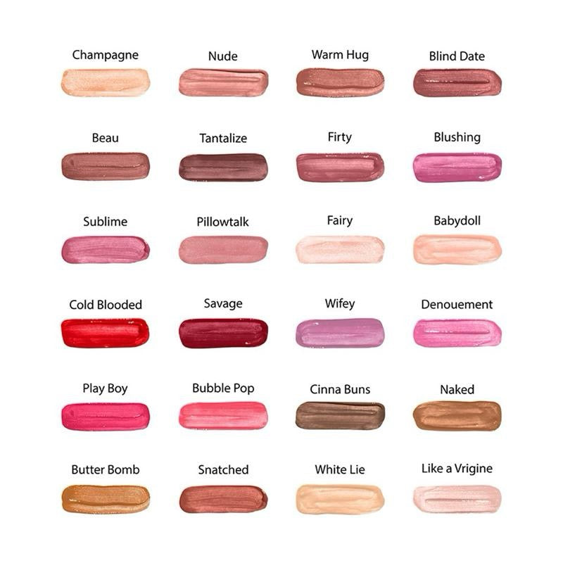Ruby Kisses Lip Gloss Butter Bomb Gloss Non-Sticky Lip Gloss with Vitamin E Natural Nude Lip Makeup 7.8mL 0.26 US fl oz Glossy Cosmetic