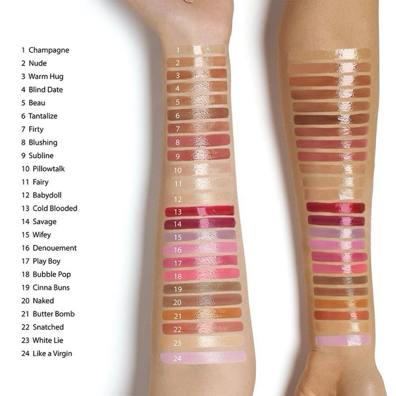 Ruby Kisses Lip Gloss Butter Bomb Gloss Non-Sticky Lip Gloss with Vitamin E Natural Nude Lip Makeup 7.8mL 0.26 US fl oz Glossy Cosmetic