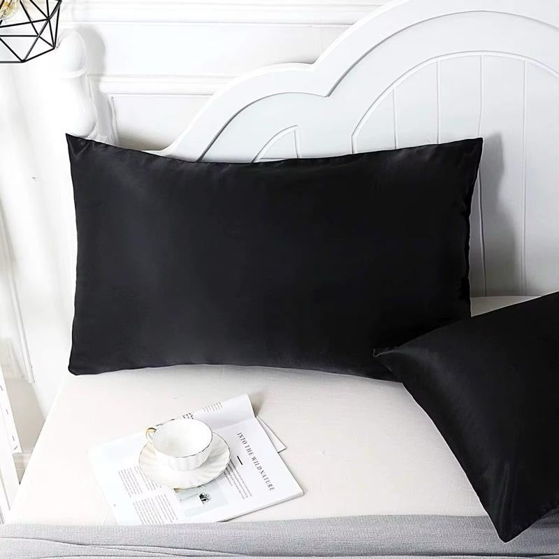 2pcs Satin Pillowcase for Hair and Skin, Silk Satin Pillowcase 2 Pack, Queen Size Pillow Cases Set of 2, Silky Pillow Cover with Envelope Closure