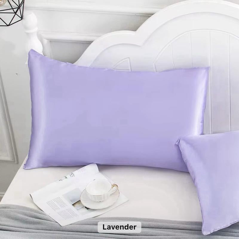 2pcs Satin Pillowcase for Hair and Skin, Silk Satin Pillowcase 2 Pack, Queen Size Pillow Cases Set of 2, Silky Pillow Cover with Envelope Closure