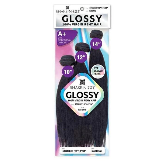 Shake N Go Glossy - Straight Virgin Remy Weaving Hair Natural Black