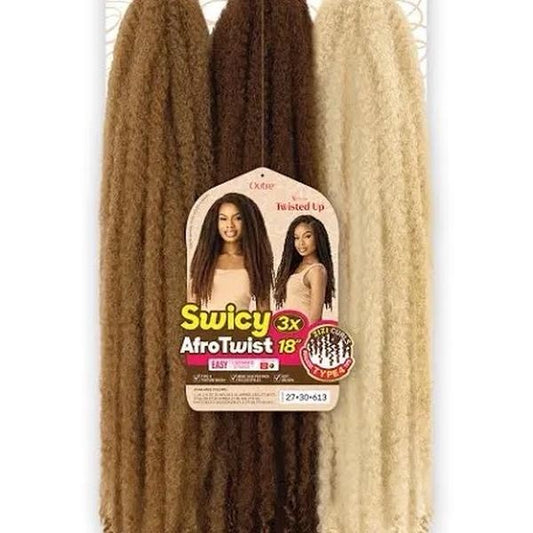 Crochet Braids X-Pression Twisted Up 3X Swicy Afro Twist 18" Synthetic Hair Extension Braiding Hair Color: 27+30+613