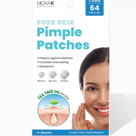 Nicka K Pure Skin Pimple Patches Acne Treatments with Tea Tree Oil - Clear Pimple Patches for Daily Use, Conceal Blemishes, and Reduce Scars - Skincare