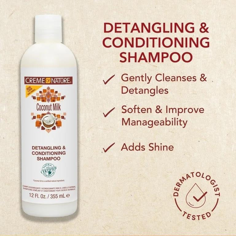 Creme of Nature Coconut Milk Detangling & Conditioning Shampoo 12 Fl. Oz.