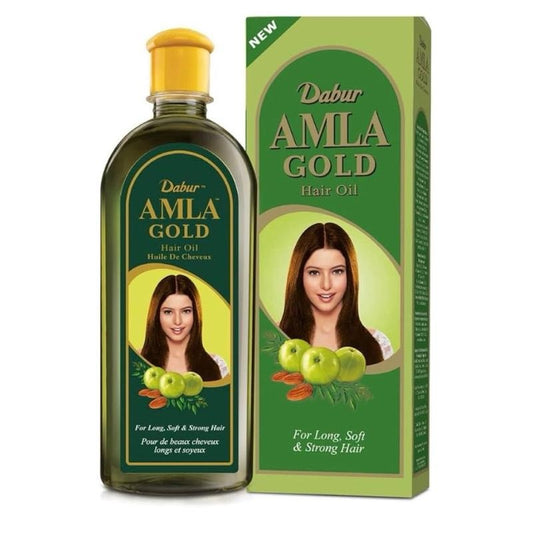 Dabur Amla Gold Hair Serum for Women - Moisturizing Treatment with Amla, Almond & Henna for Long, Soft & Strong Hair 300ml