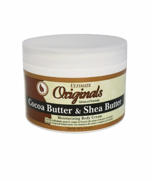 Africa’s Best Ultimate Originals Cocoa Butter & Shea Body Cream 8 oz – Deep Moisture for Dry Skin