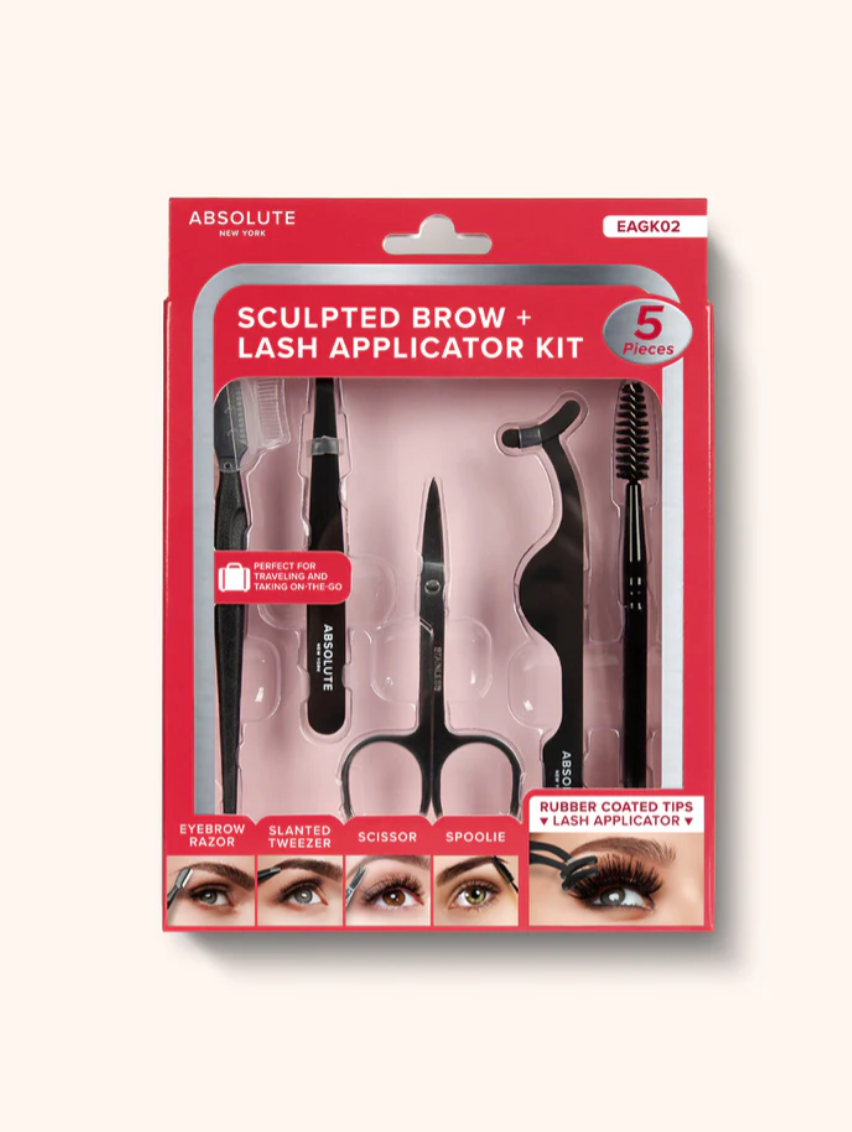Absolute New York Glam Brow + Lash Perfecting Kit – Eyebrow & Lash Grooming Set